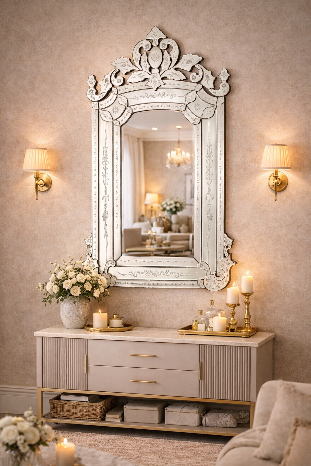 Opulent Bloom Venetian Mirror thumbnail